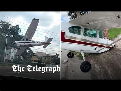 Shocking moment plane crash-lands on Florida motorway after 'technical ...