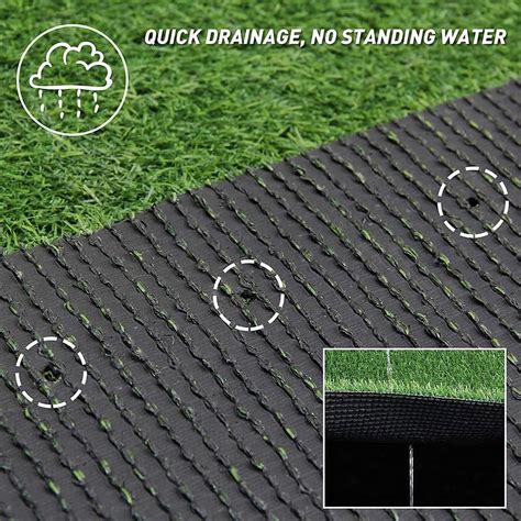 Lita 18mm Green Artificial Grass 4x6ft Synthetic Turf For Patio Deck