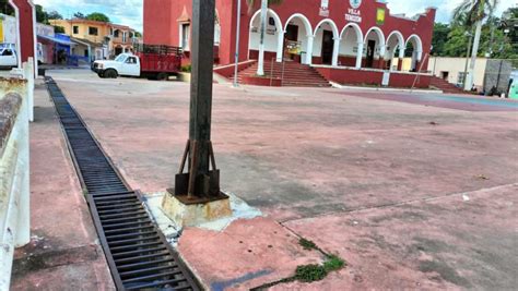 Temozón Plaza Principal hecha un basurero Sol Yucatán