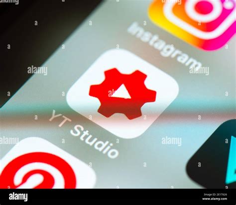 Youtube Studio App Icon On Apple Iphone Screen Stock Photo Alamy