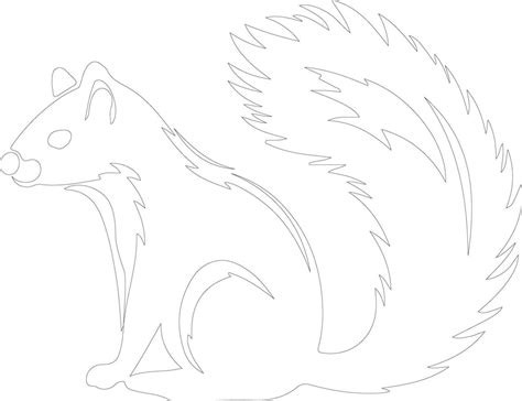 skunk outline silhouette 38488488 Vector Art at Vecteezy