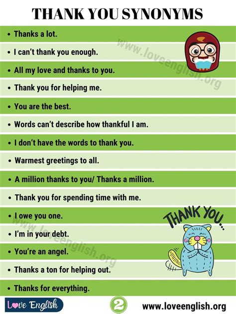 Another Word For THANK YOU 50 Creative Ways To Say Thank You Love