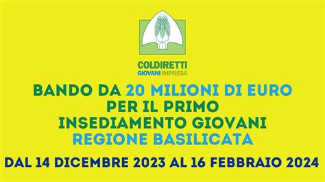 Bando Primo Insediamento Giovani Agricoltori Regione Basilicata Youtube