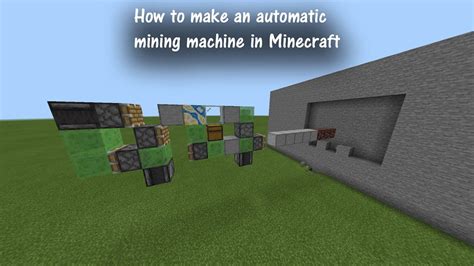 How To Build An Automatic Mining Machine In Minecraft Shorts Bedrock