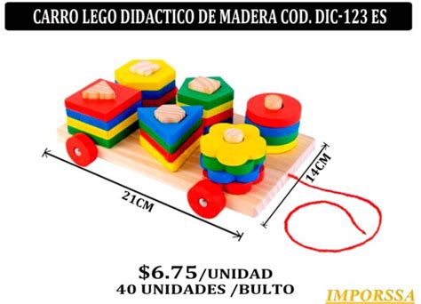 Carro Lego Didactico De Madera Cod Dic Es Imporssa