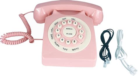 Amazon Benotek Pink Retro Landline Telephone Classic Rotary