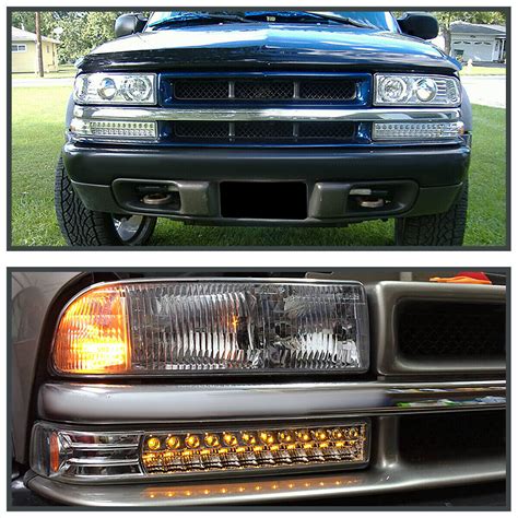 Fits 1998 2004 Chevy S10 Gmc Blazer Sonoma Led Bumper Lights Signal Lamps 98 04 841808140747 Ebay