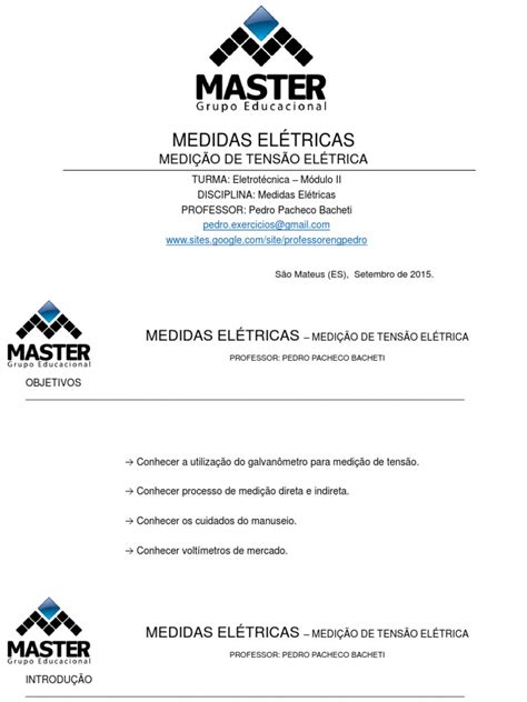 PDF 11 ME Medição de Tensão Elétrica DOKUMEN TIPS