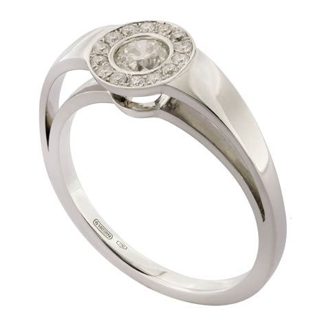 Anello Cocktail Bridal In Oro E Diamanti Round Ct Tot