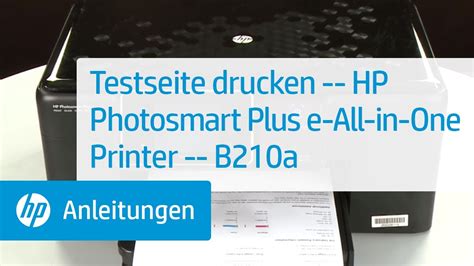 Testseite Drucken Hp Photosmart Plus E All In One Printer B210a