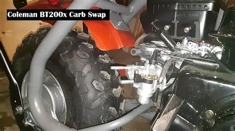 Coleman BT200x Mini Bike Carb Swap YouTube