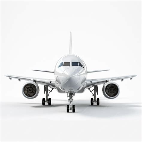 Premium Photo | Elegant Airborne White Passenger Plane on White Background