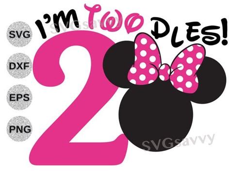 Im Twodles Svg Im Twodles Svg Minnie Mouse 2nd Birthday Svg Minnie