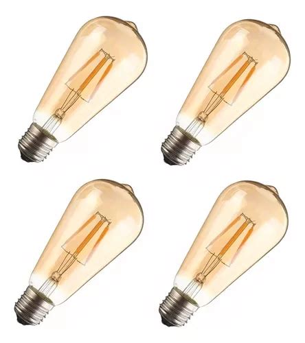 Foco Edison Vintage Bulbo Led St W Mercadolibre