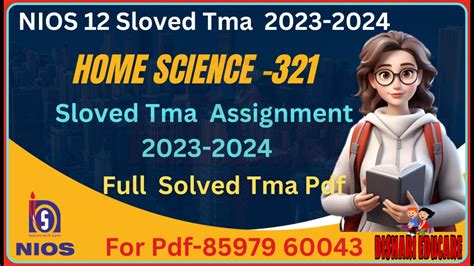 Nios Class 12 Home Science 321 Solved Tma Assignment 2023 24 Nios 12