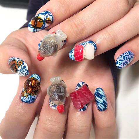 Japanese Manicurists 3d Nail Art For Sushi Lover Design Swan