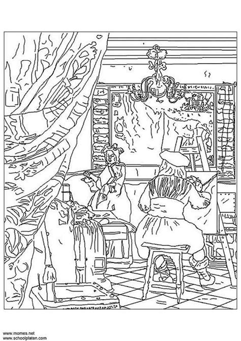 Coloring Page Vermeer Free Printables Img 3124