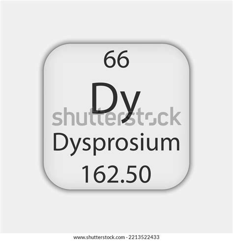 Dysprosium Symbol Chemical Element Periodic Table Stock Vector (Royalty ...