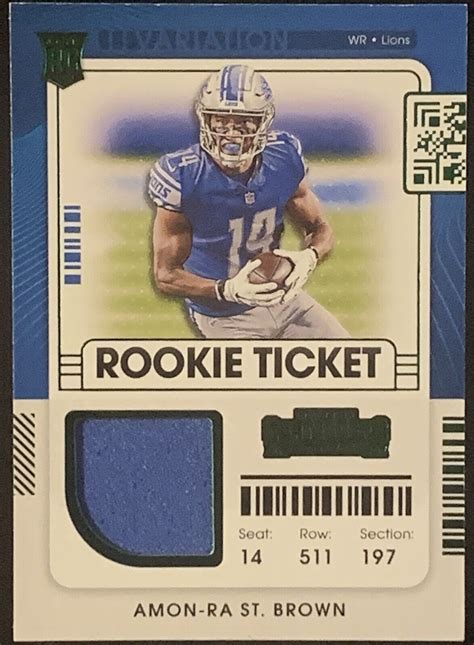 Panini Contenders Rookie Ticket Swatches Rts Ars Amon Ra St