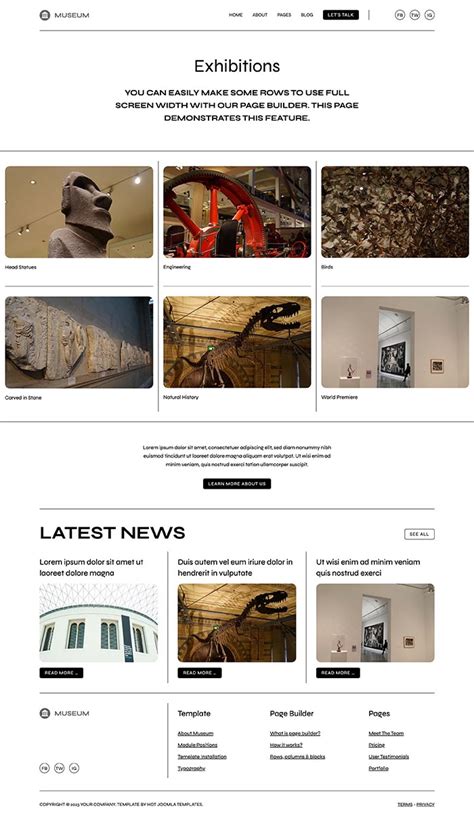 Museum Joomla Template - Hot Themes