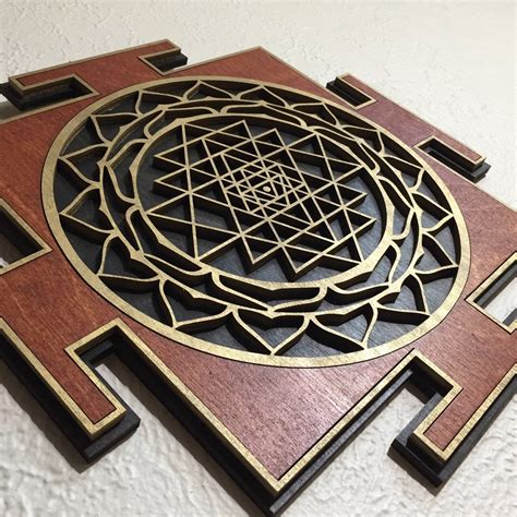 Sri Yantra Wall Art 11 11 Laser Cut Sacred Geometry Etsy