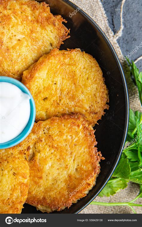 Potato Pancake Draniki Vegetable Hash Brown Veggie Fritters Vegetarian