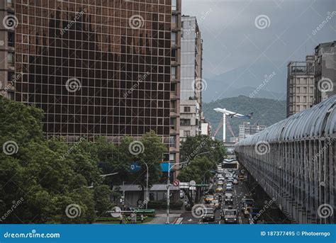 Taipei Songshan Airport Terminal Interior Sight With Outside Editorial ...