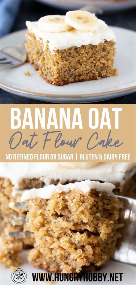 Banana Oat Flour Cake Gluten Free And Dairy Free In 2024 Oat Cake