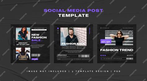 Premium Psd Streetwear Fashion Instagram Post Set Premium Psd