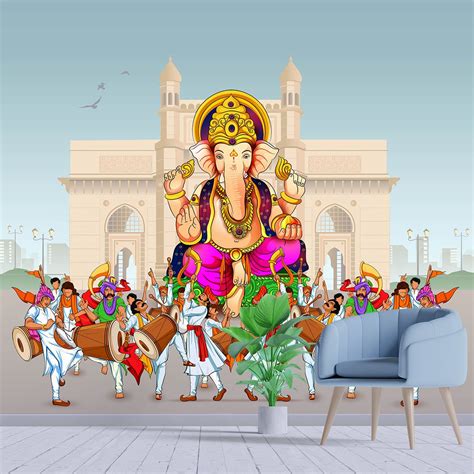 ganpati bappa wallpaper  wall magic decor