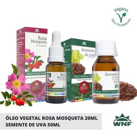 Aceite Vegetal Rosa Mosqueta Ml Semilla De Uva Wnf Leo Vegetal