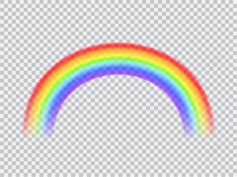 Realistic Rainbow Arch On Transparent Background Sun Effect 3d Png