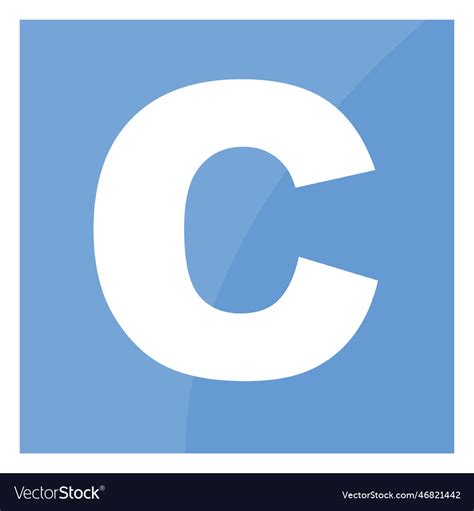 C programming language icon Royalty Free Vector Image