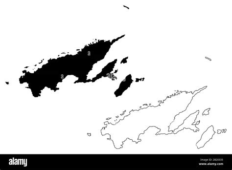 Northern Division Republic Of Fiji Melanesia Map Vector Illustration