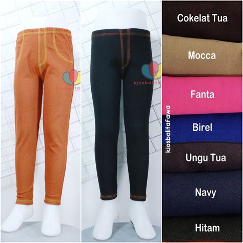 Jual Legging Jeans Uk Tanggung 9 10 Tahun Celana Panjang Ketat Tebal