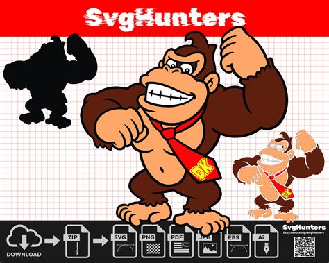 Paquete Donkey Kong Svg Para Cricut Y Sublimación Fuente Etsy México