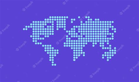 Premium Vector Earth Globe World Map Of Dots And Global Geography In