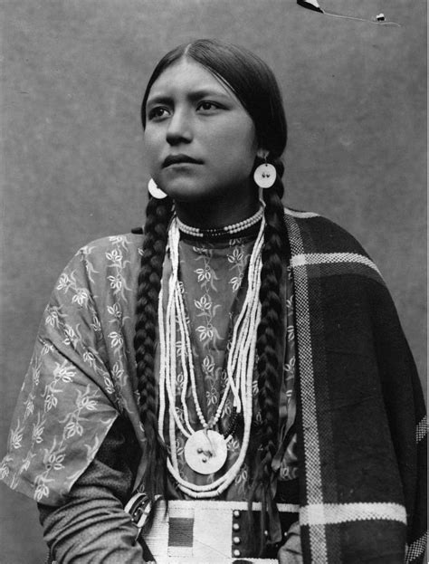 Studio Portrait Of A Native American Dakota Woman Identified As