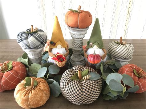 Calabazas de tela calabazas de tela hechas a mano decoración de otoño