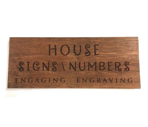 Wood House Sign Custom Laser Engraved Hard Wood 600 x 140 mm - Engaging ...