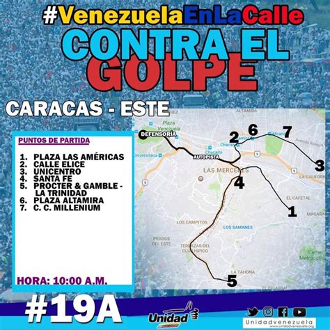 Conozca Los Puntos De Concentración De La Marcha De Este 19 A Lista