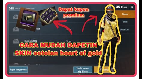 CARA DAPETIN SKIN BAJU LEGENDARY KUPON PREMIUM GRATIS PUBG MOBILE