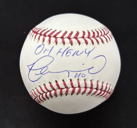 Henry Rodríguez signed baseball with Oh Henry inscription Expos Fest