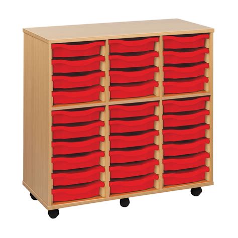 Classic 30 Shallow Tray Storage From Our School Storage Range