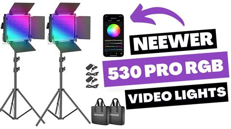 Neewer 530 PRO RGB Led Video Lights Review Demo YouTube