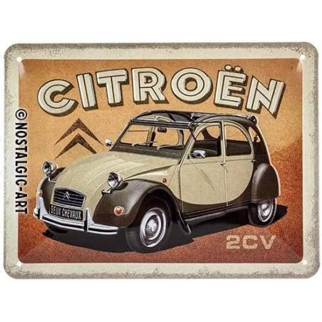 PLAQUE CITROËN 2CV 20X15CM Auto Casse Bouvier