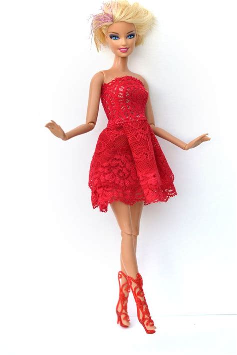 Lace Dress Barbie Dress Red Lace Dress Little Red Dress Skirtcurvy