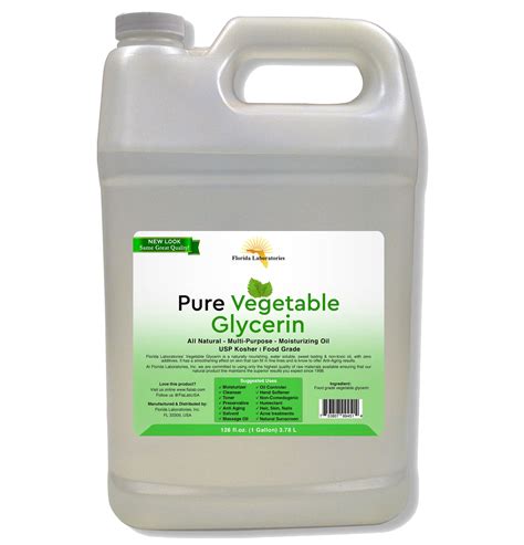 Vegetable Glycerin Pure Natural Gallon 128 Oz 100 Food Grade Kosher