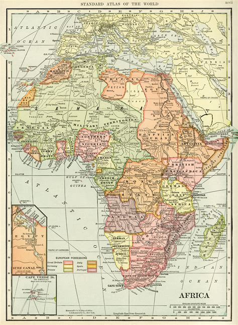 Historical Geography Map of Africa ~ Free Digital Image - The Old ...