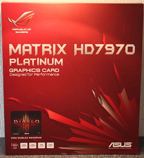 ASUS HD 7970 Matrix Platinum 3 GB Review Packaging Contents